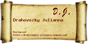 Drahovszky Julianna névjegykártya