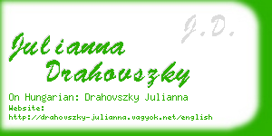 julianna drahovszky business card